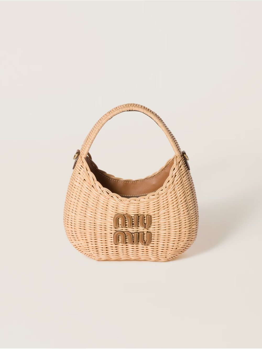 MIU MIU Wander Wicker Handbag